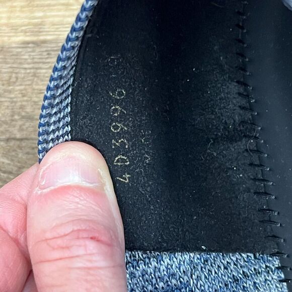 Prada St. Tropez Slip On Twill Loafers Men's 9 Heathered Blue 4D3996 *No Insole - Picture 10 of 15